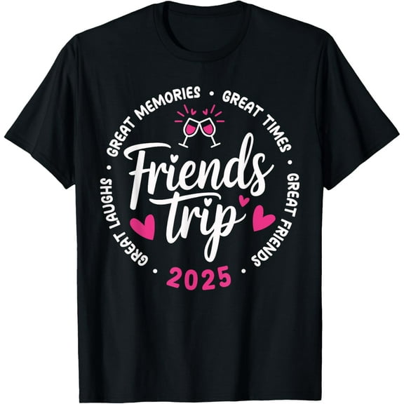 Trip Vacation 2025 Friends Matching Group T-Shirt Casual Short Sleeve Shirt