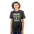 thumbnail image 3 of Smurf the Halls Christmas Presents Men's Graphic T Shirt Tees Brisco Brands S, 3 of 6