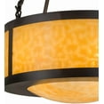 thumbnail image 3 of Meyda Tiffany 161333 Pomona 4 Light 18" Wide Semi-Flush Drum Ceiling Fixture - Brown, 3 of 7