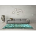thumbnail image 3 of Ahgly Company Indoor Rectangle Abstract Light Blue Modern Area Rugs, 5' x 8', 3 of 4