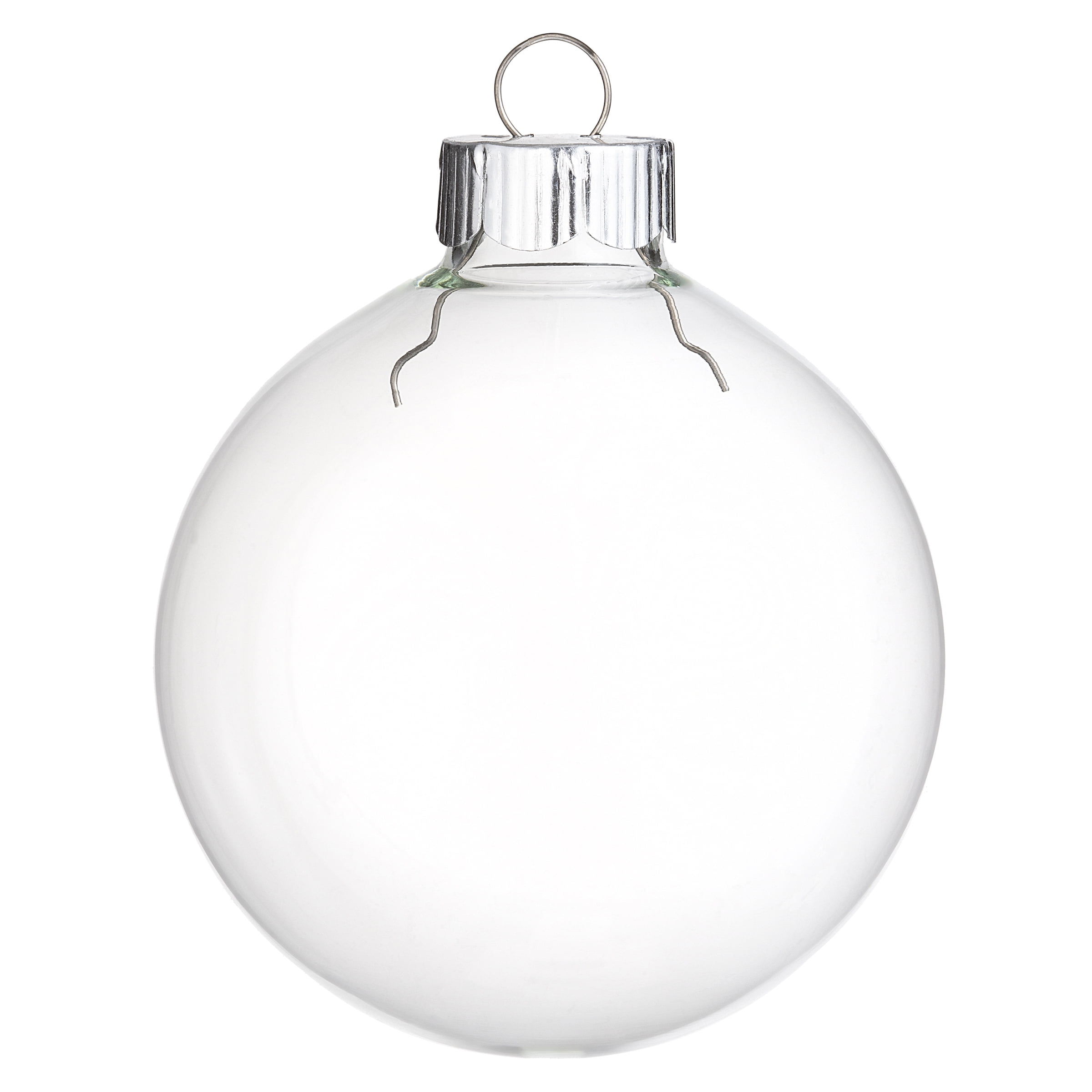2.64 inches 12 pieces w Darice Christmas Ball Plastic Ornament Clear 