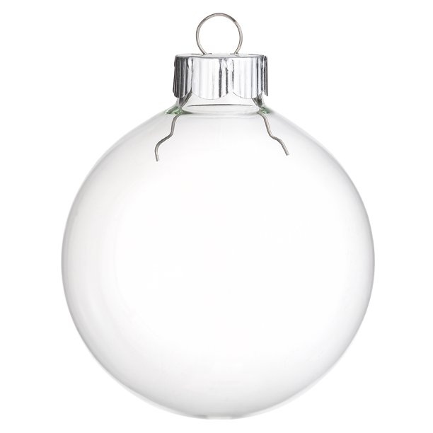 Darice Clear Glass Ball Ornaments, 2.625 Inches, 9 Pieces