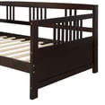 thumbnail image 2 of Modern Solid Wood Daybed,Wooden Daybed Frame Twin Size, Twin Wooden Slats Support, Dual-use Sturdy Sofa Bed,for Bedroom Living Room,450LBS Capacity,Multifunctional,Espresso, 2 of 5