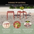 thumbnail image 6 of WestinTrends Playa Plastic Modern Outdoor Patio Accent Side Tables (Set of 2), Red, 6 of 13