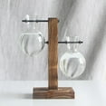 thumbnail image 1 of CNKOO Plant Container Retro Stable Bottom Clear Wood Stand Glass Planter for Home, 1 of 8