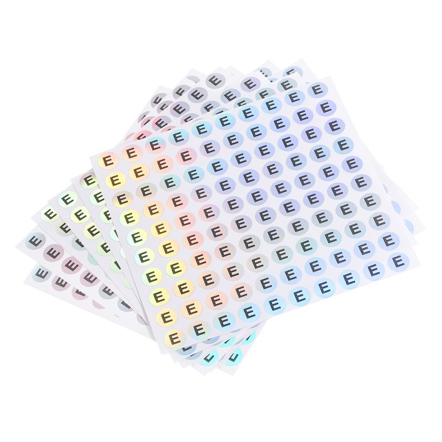 Uxcell Capital Letter Stickers, Alphabet E Round Self Adhesive Letter Labels for Inventory, Storage, Organizing,15 Sheet