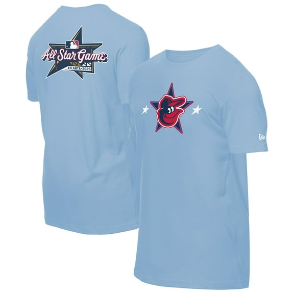 Men's New Era Light Blue Baltimore Orioles 2025 MLB All-Star Game Workout T-Shirt