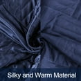 thumbnail image 2 of Flxxie Silk Satin Quilt Set, Geometric Pattern Bedspread Luxury Quilted Coverlet Set for All Seasons, Navy Blue, Twin, 68"x92, 2-Pieces (1 Quilt, 1 Pillow Sham), 2 of 6