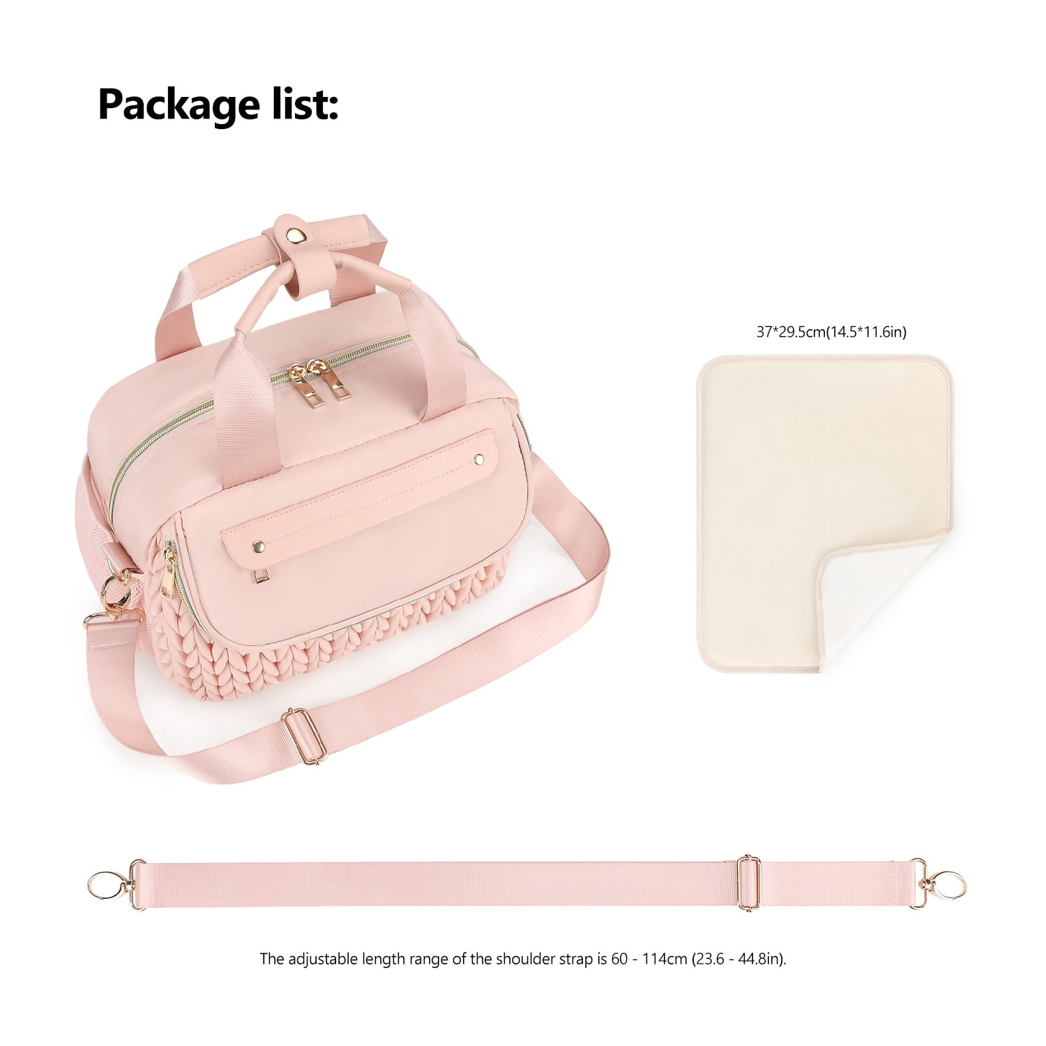 Sunyuer Diaper Bag Tote, Quilted Multifunction Waterproof Hospital Bag for Labor Delivery, Travel Large Capacity Diaper Tote