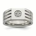 thumbnail image 1 of Stainless Steel Polished with CZ Ring 9 Size, 1 of 6