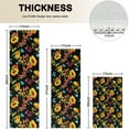 thumbnail image 4 of Black Colorful Flower Sunflower Pattern Kitchen Rugs Sets Of 3,Kitchen Runner Rugs Non Skid Washable,Decorative Kitchen Floor Mats for Kitchen,Sink,Laundry,17"x30"+ 17"x47" + 17"x59", 4 of 6