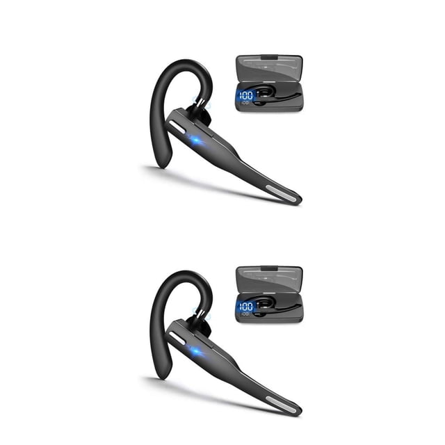 Injueey Auricular inalámbrico portátil compatible con Bluetooth Interfaz de carga USB tipo C Auricular Computadora de conducción Tablet Tipo 2 2piezas