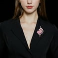 thumbnail image 4 of Pins Korea Heavy Industries Micro-Inlaid Color Zirconium Corsage Temperament Flower Zircon Pin Dinner Dress Accessories Rose Brooch Women, 4 of 9