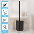 thumbnail image 6 of Toilet Brush and Holder Black for Bathroom Storage and Organization,Square Deep Cleaning Black Toilet Brush for Bathroom, 6 of 7