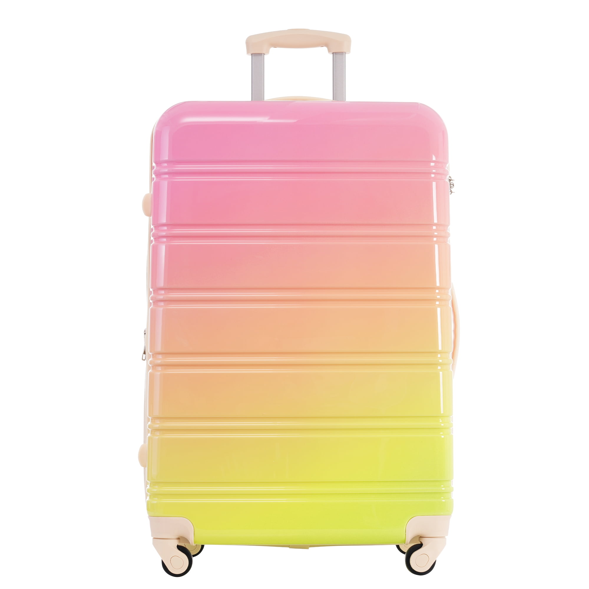 MAYEERTY 3-Piece Gradient Color PC Luggage Set with TSA Lock for Travel, 20"+24"+28"Lightweight&Hardshell Suitcases