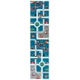 thumbnail image 2 of SAFAVIEH Carousel Kids Devan Train Track Runner Rug, Turquoise/Ivory, 2'3" x 12', 2 of 11