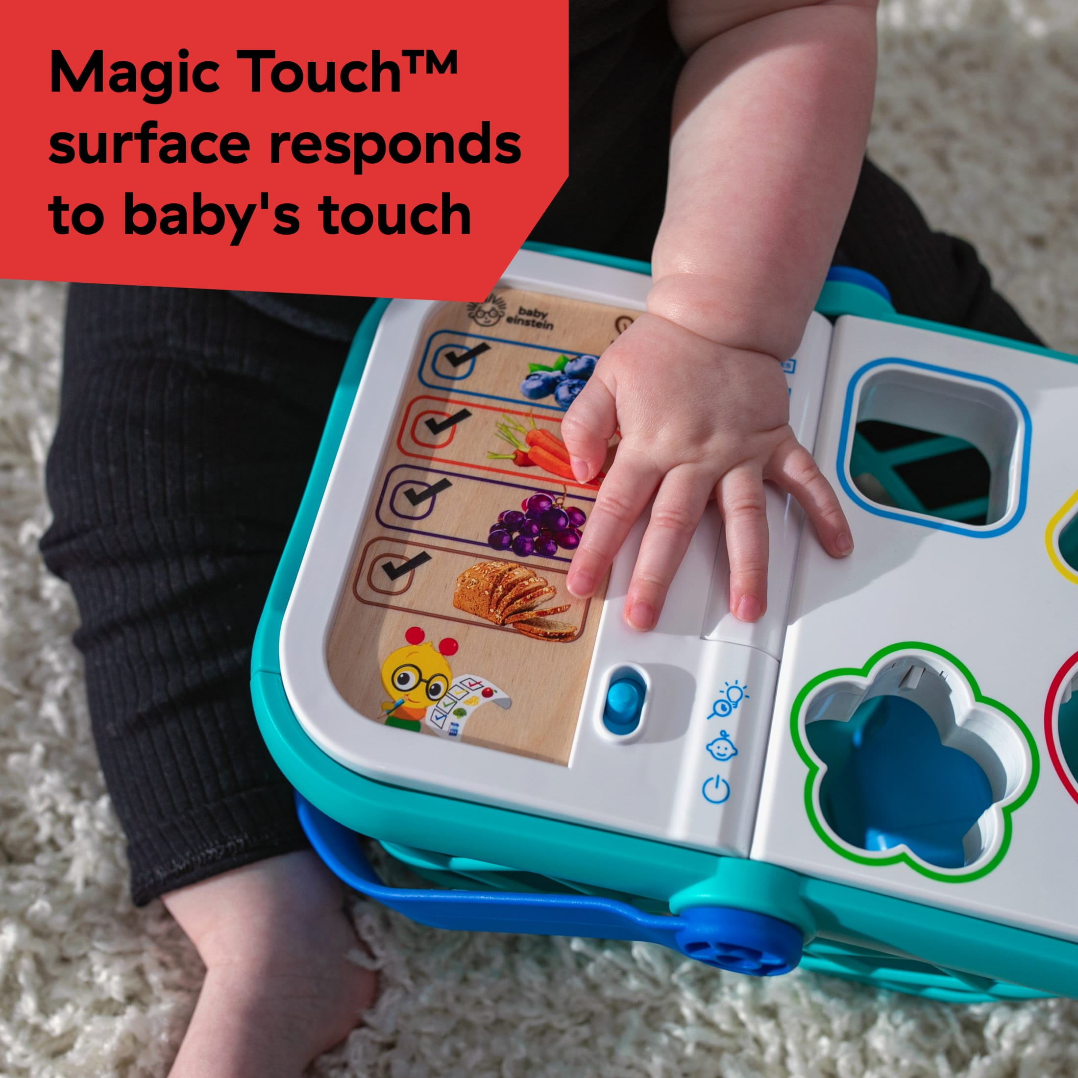 Baby Einstein + Hape Shopping Basket Pretend to Shop Toy, Ages 9 Months and Up