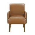thumbnail image 5 of Lexicon Piers Faux leather Accent Chair in Matt brown, 5 of 7