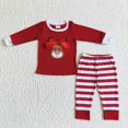 thumbnail image 1 of Conjunto de ropa de dormir para bebé, niño y niña, traje de Reno bordado de Navidad, rayas rojas, pantalones de algodón, pijamas para niños pequeños, 1 of 2