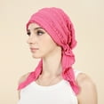 thumbnail image 5 of Dalrosia Women Pre-Tied Beanie Headwear Turban Beanie Caps Head Wrap Headscarf for Women Sleep Hair Cover Hat, 5 of 6
