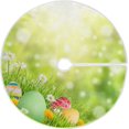 thumbnail image 1 of FMSHPON EggsFlowers on Grass Xmas Christmas Tree Skirt Stand Mat for Holiday Party Decoration Indoor Outdoor 48 inches, 1 of 6