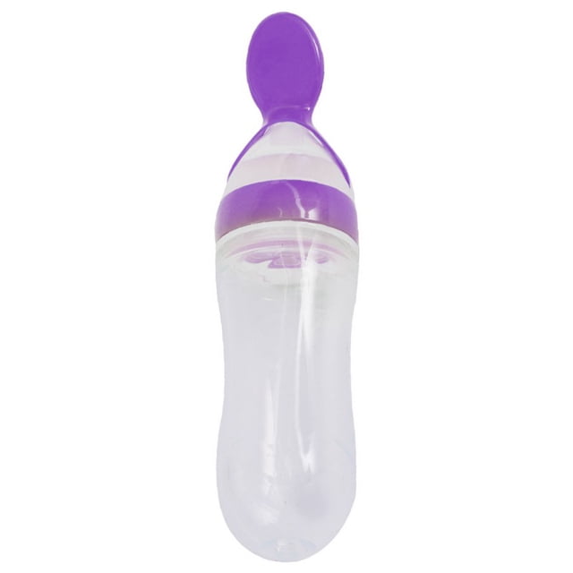 Silicone Baby Food Dispensing Spoon Infant Feeders For Cereal And 