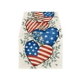 thumbnail image 2 of Independence Day Table Runner 250th Anniversary Polyester Decorative Tablecloth Multicolor Heart Print, 33x120cm or 33x183cm, 2 of 6