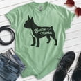thumbnail image 2 of Bostie Mama T-shirt, Unisex Women's Shirt, Boston Terrier Owner, Best Dog Mom Gift, Heather Apple Green, Medium, 2 of 6