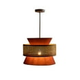 thumbnail image 5 of Arturesthome Pendant Lightings Orange Fabric for Kitchen Island Home Decor 1 Lights-19.68"*14.96", 5 of 7