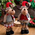 thumbnail image 3 of Muñeco de peluche de pie de alce navideño, decoraciones navideñas, juguetes de peluche, adornos, decoración para fiestas navideñas (1 unidad, rojo), Sailing Electrónica, 3 of 4