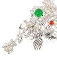 thumbnail image 3 of unbranded Elegant Plated Silver Alloy Hair Stick with Crane Element Vintage Chinese Hairpin for Parties, 3 of 6
