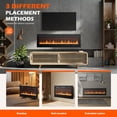 thumbnail image 4 of Spaco Electric Fireplace Heater 1500W/750W, 5100 BTUs, 169 Flame Shades, Remote Controller, Wall Mount/Recessed/Freestanding for Home Space, Black, 4 of 7