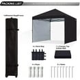 thumbnail image 2 of ABCCANOPY 10ft x 10ft Easy Pop up Outdoor Canopy Tent With 2 Side Walls, Black, 2 of 5