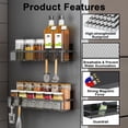 thumbnail image 3 of Especiero magnético Aufworld para nevera con 12 ganchos (6), 3 of 7