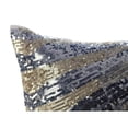 thumbnail image 3 of The HomeCentric Cushion Cover, Gold Cushion Cover, Metallic Sequins Sparkly Glitter Pillow Cover, Pillow Cover Pack of 2, 20x20 inch (50x50 cm), Square Silk Throw Pillow Cover, Striped - Glitter Glare, 3 of 3