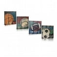 thumbnail image 1 of Green Fog GF0011 My Sports Canvas Gallery Wrapped Art - 4Pc. Set, 1 of 1