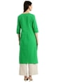 thumbnail image 2 of eloria Women's Fashion Round Neck Neck Design Indian Stylish Solid Kurti Dress, 2 of 5