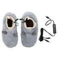 thumbnail image 1 of 1 par de calentadores de pies eléctricos, zapatos con calefacción USB, 3 engranajes, temperatura ajustable, zapatillas con calefacción para caminar, 270mm, gris, azul, tamaño 40-41, 1 of 5