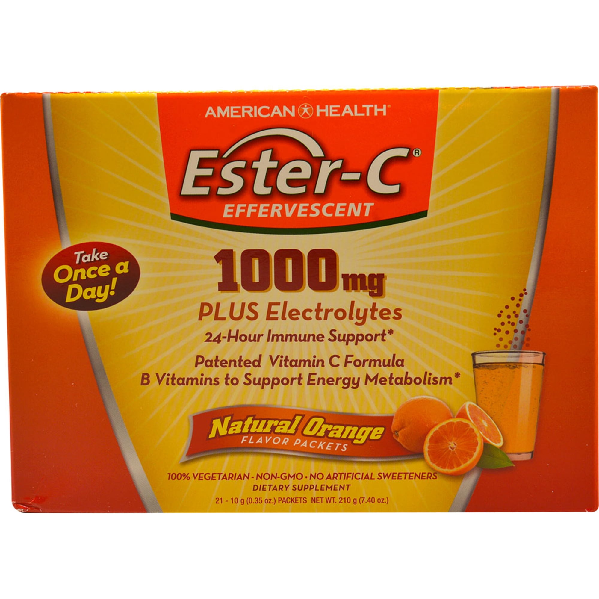American Health Ester-C Effervescent Plus Electrolytes - Natural Orange Flavor