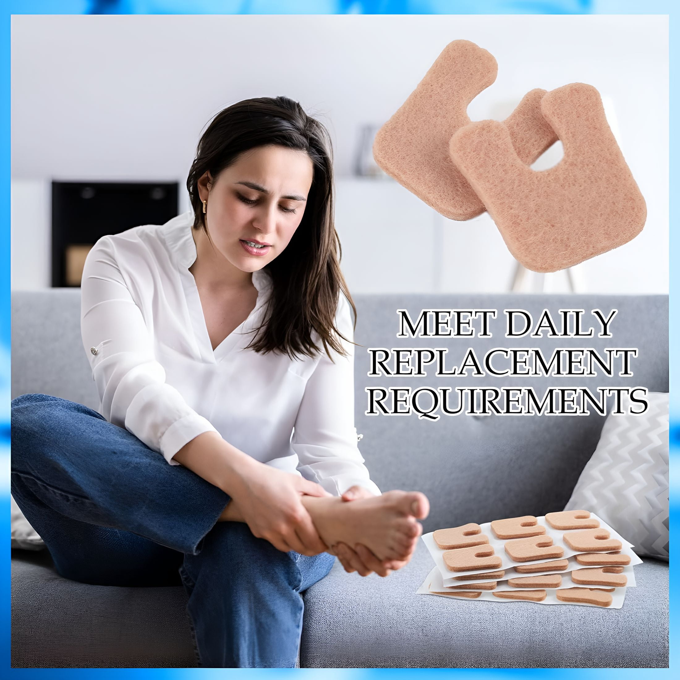 XIRQI 120 Pcs Callus Pads 1/4"Thick U Shaped Metatarsal Corn Pads Felt Callus Cushions Adhesive Corn Protectors for Men Women Feet Toes Pain Relief Blister Prevention