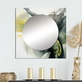 thumbnail image 1 of Designart "Bold Black and Yellow Splash" Fractals Square Mirror For Wall Decor - Large Black Square Mirror Printed Wall Decor - Transitional Square Living Room Mirror, 1 of 5