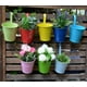 10 Paquets de Pots à Fleurs en Fer Suspendus à Balustrade Jardinière Clôture Jardinière – image 6 sur 7