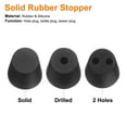 thumbnail image 3 of 6 Pcs 1-Hole Rubber Stopper, Tapered Lab Seal Tube Stopper Plug for Test Tube Industry , 20x16x25mm Black, 3 of 6