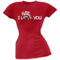 thumbnail image 1 of I Hate You Red Soft Juniors T-Shirt, 1 of 1