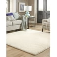 thumbnail image 3 of Rugs.com Comfort Solid Shag Collection Rug – 7 Ft Square Snow White Shag Rug Perfect For Living Rooms, Kitchens, Entryways, 3 of 9