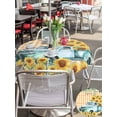 thumbnail image 5 of Outdoor Tablecloths with Umbrella Hole & Zipper, Sunflowers Trucks Round Tablecloths 60 Inch, Spring Farmhouse Eucalyptus Orange Plaid Waterproof Table Cloth, Patio/Pool/Picnic Table Covers, 5 of 8