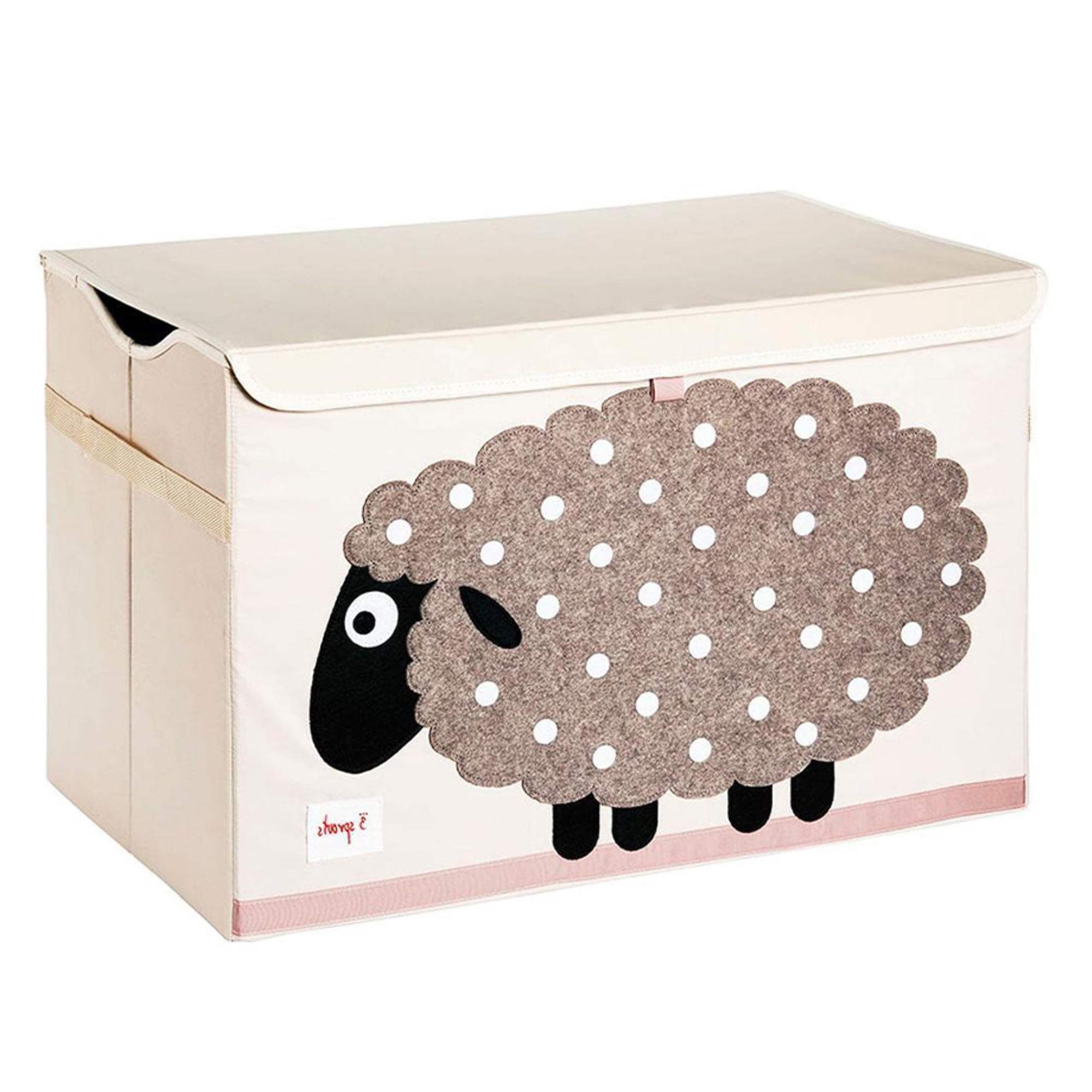 3 Sprouts UTCSHP Collapsible Toy Chest Storage Bin for Kids Playroom, Sheep