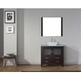 thumbnail image 3 of Dior 36" Single Bath Vanity in Espresso with Green Glass Top and Square Sink with Brushed Nickel Faucet with Matching Mirror, 3 of 7