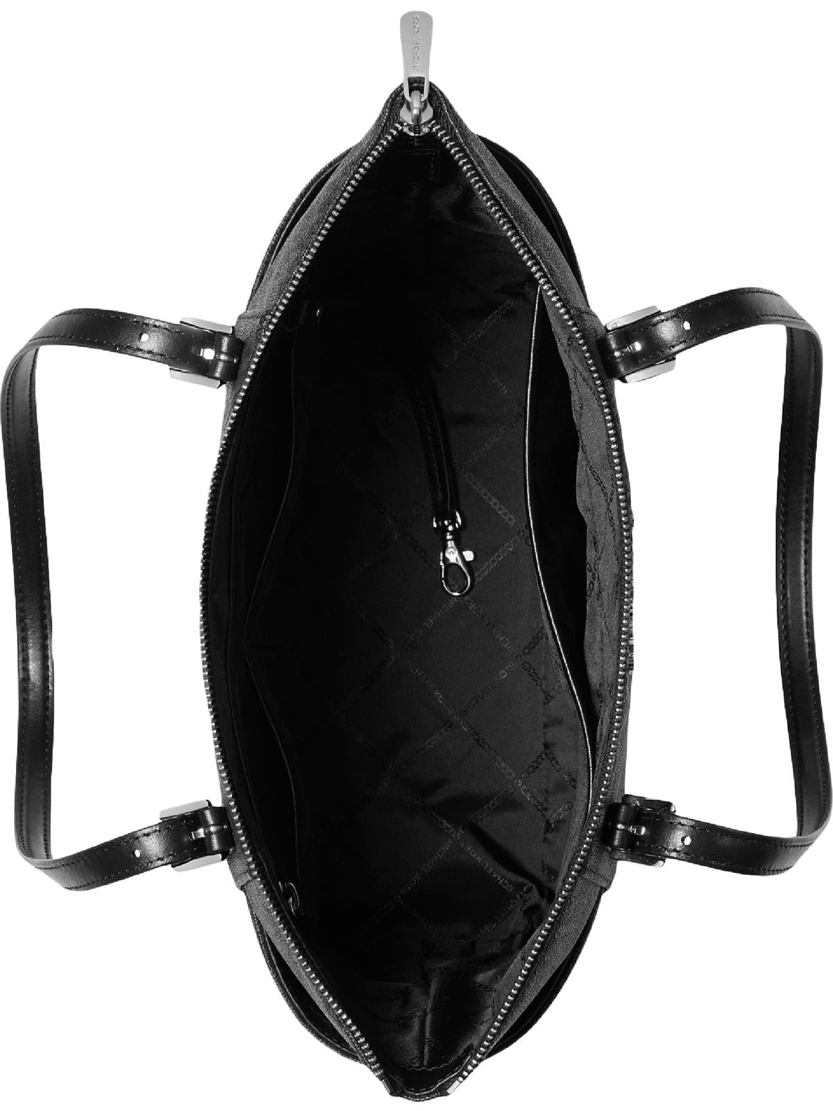 Michael Kors Ladies Jet Set Large Logo Top-Zip Tote Bag-Black