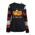 thumbnail image 4 of Camisas de Acción de Gracias Para Mujer, Manga Larga, Hombros Descubiertos, Correa de Hombro, Bloque de Color, Blusa Estampada, Túnica, Tops Odeerbi ODB204855, 4 of 5